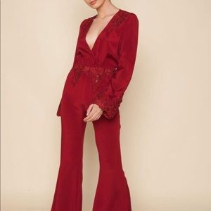 Stone cold fox Bella romper in red